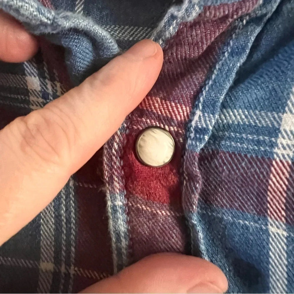 Distillery men’s pearl snap button‎  down shirt size large - Picture 3 of 3